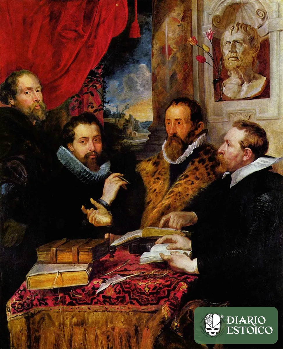 Los cuatro filósofos de Rubens: Justo Lipsio y sus discípulos bajo un busto de Séneca