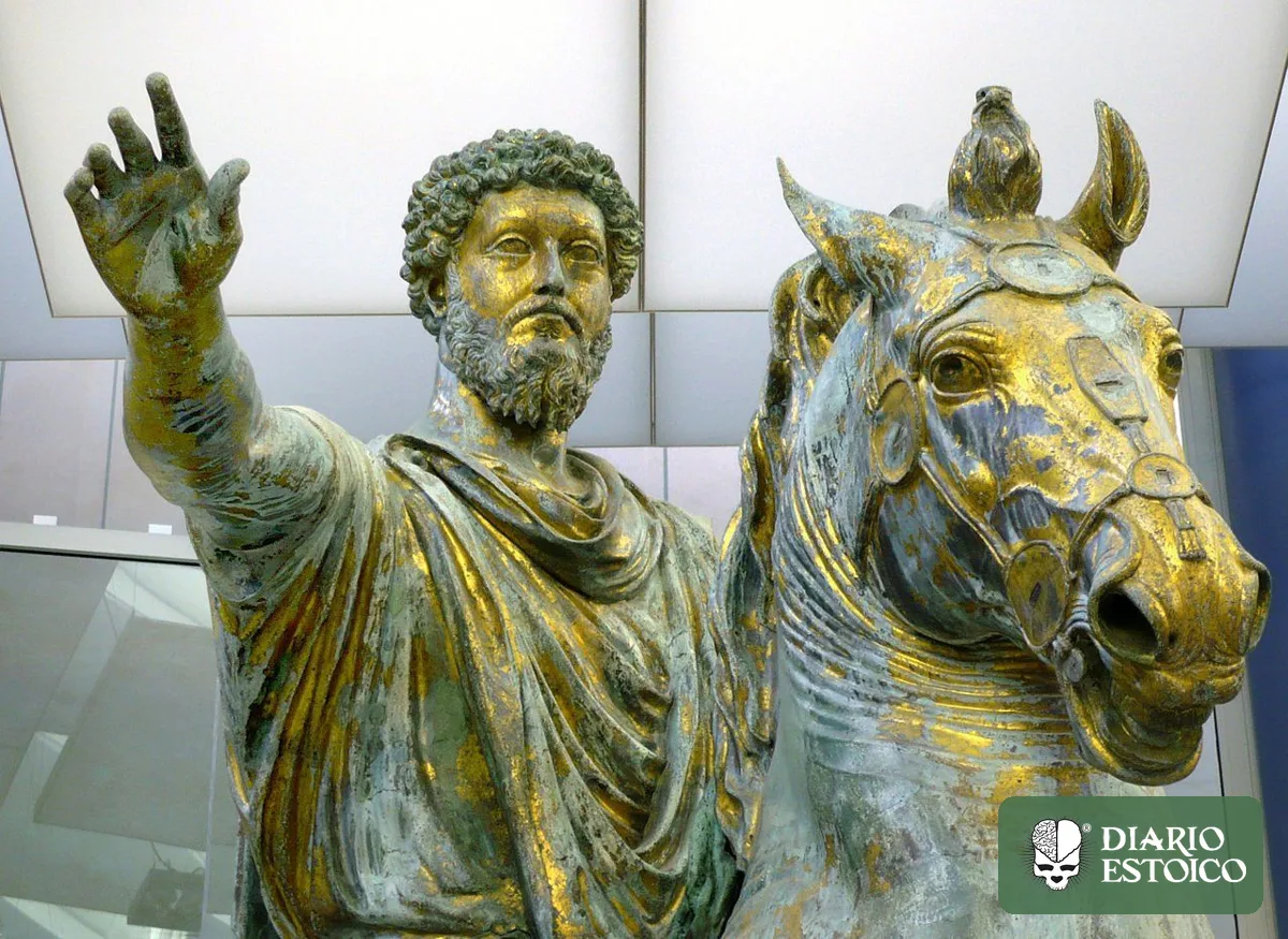 Estatua ecuestre de Marco Aurelio en los Museos Capitolinos de Roma
